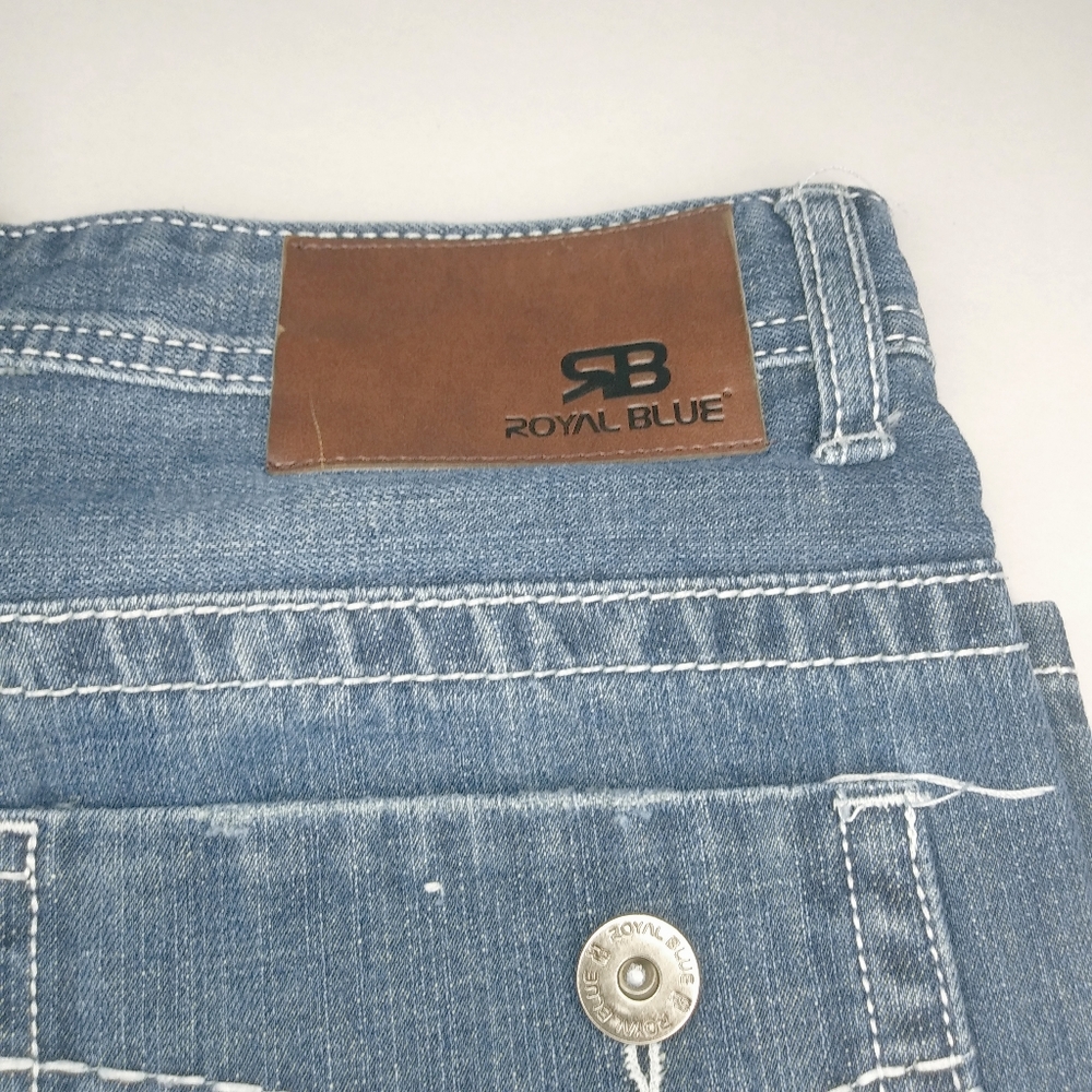 Royal Blue Distressed Jeans